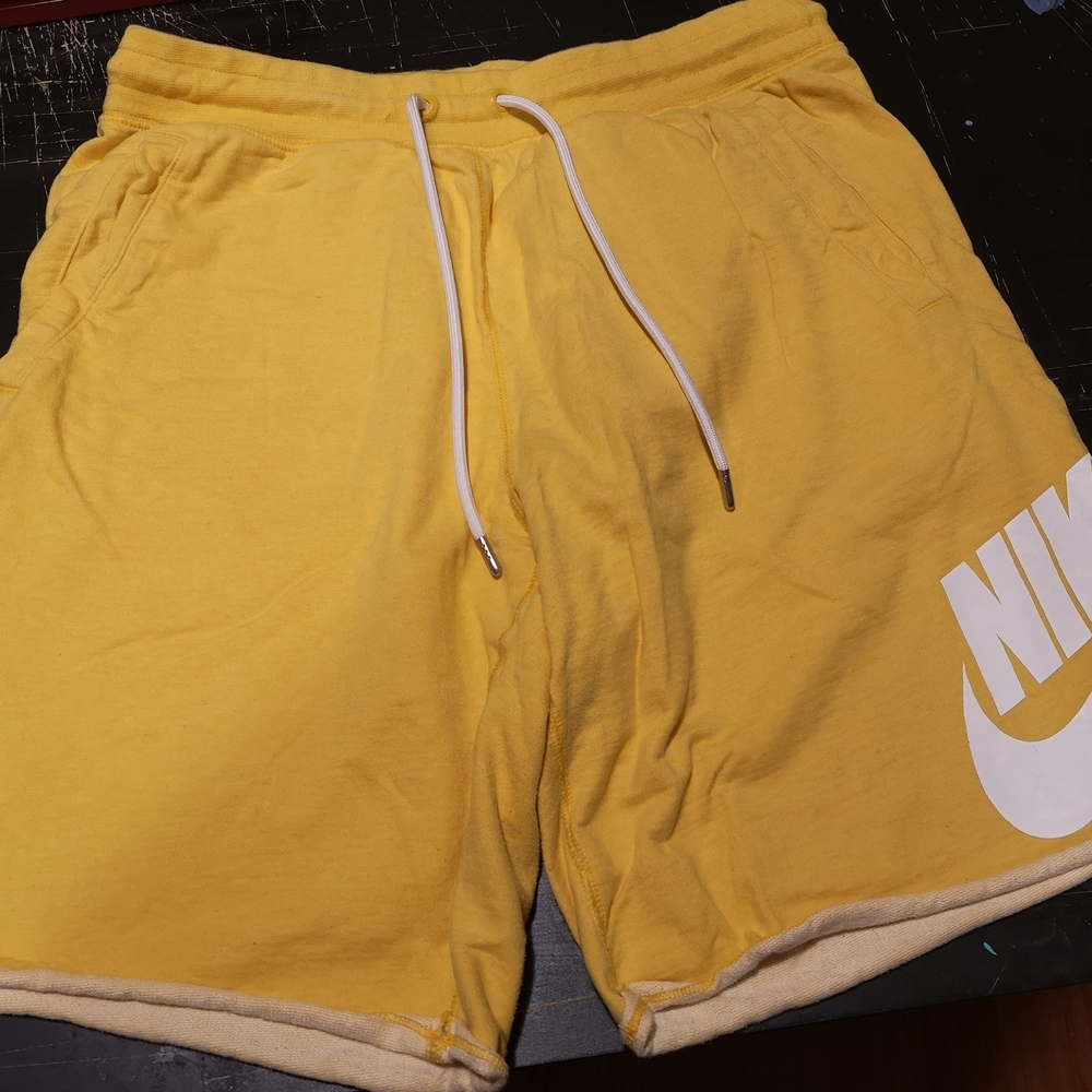 Nike Men's Bright Yellow Athletic Shorts